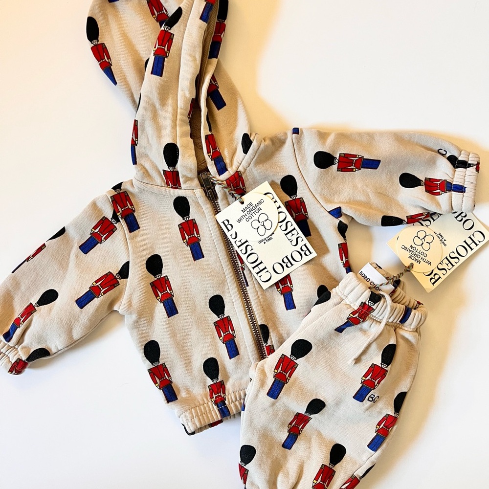 Bobo Choses sweatsuit set hoodie and pants 3 months